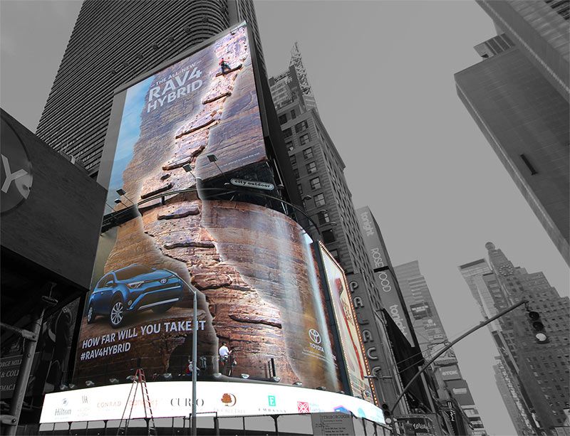 Publicidad de camioneta en Nueva York