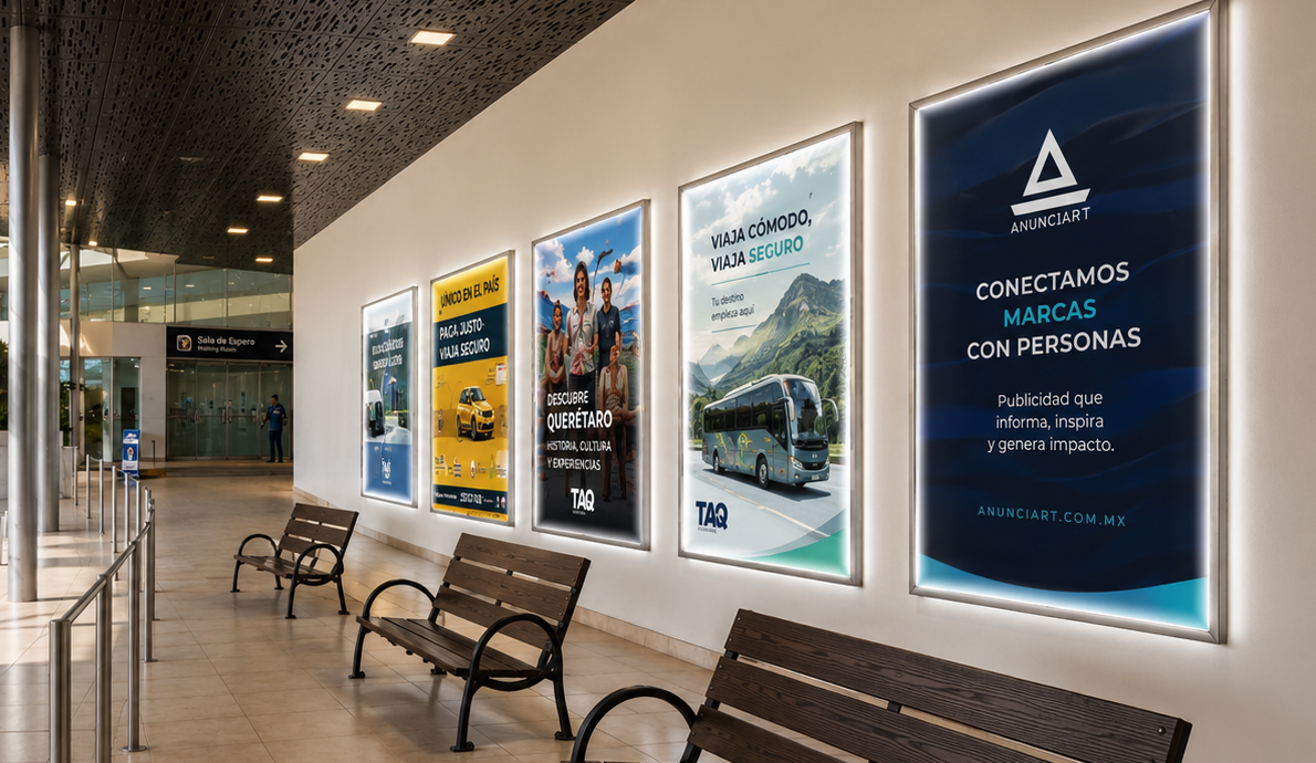 publicidad en la central de autobuses de queretaro